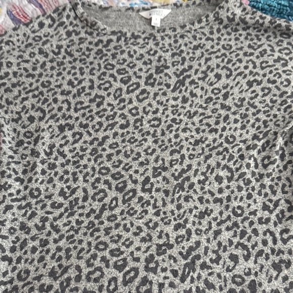 LOFT Sweaters - Gray Leopard Print Women's Sweater so soft!!!!